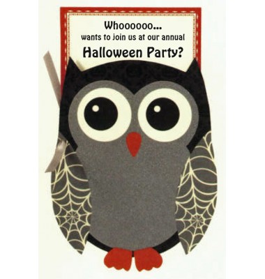 Halloween Invitations, Owl, Anna Griffin